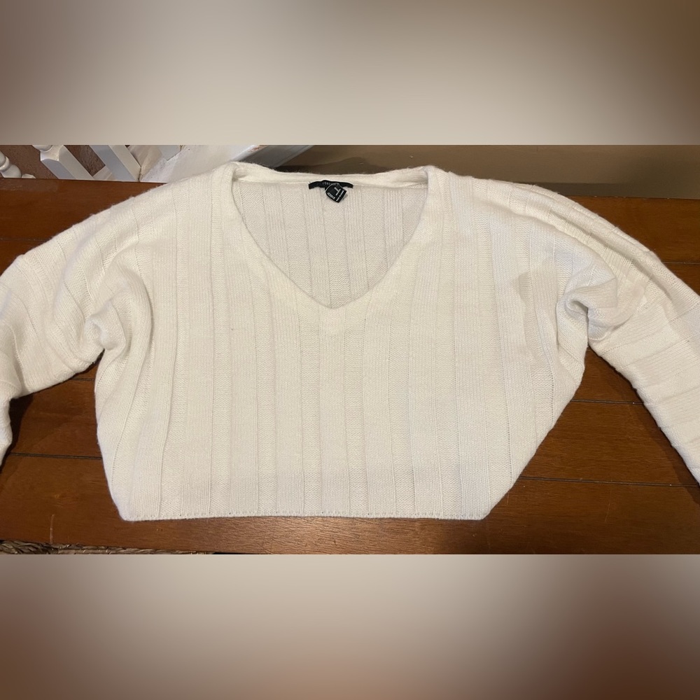 Forever 21 white cropped sweater